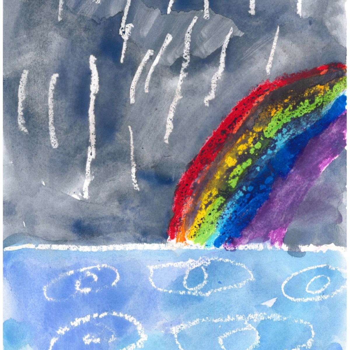 Willingham Primary School Year 1 & 2 Weather paintings